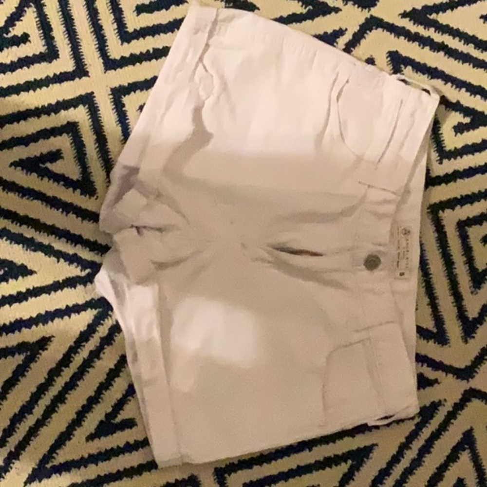 White jean shorts
